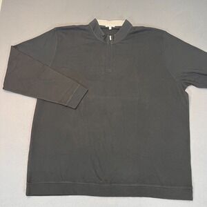 Peter Millar Mens Sz 4XT Quarter Zip Pullover Black Cotton Modal Blend Golf